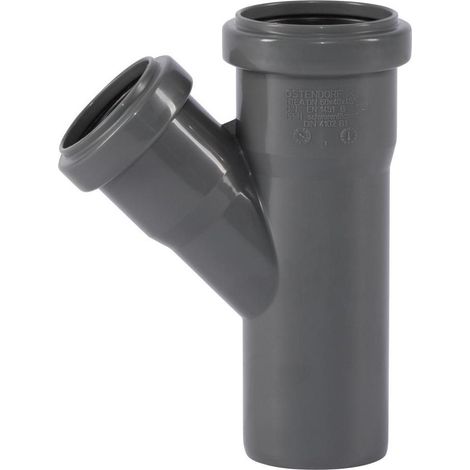 Ostendorf 172210 HTSafe Rohr Abzweig Abzweigung DN50/40/45 Grad Abflussrohr grau