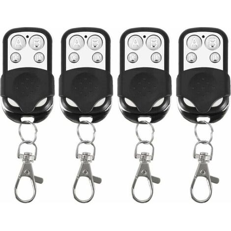 Jeu de télécommandes universelles 433 MHz pour portes de garage électriques, portails coulissants et volets roulants (jeu de 4) (1/5)
