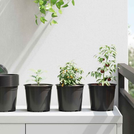 Blumentopf 200 pcs Schwarz Ø 15 x 13 cm Kunststoff
