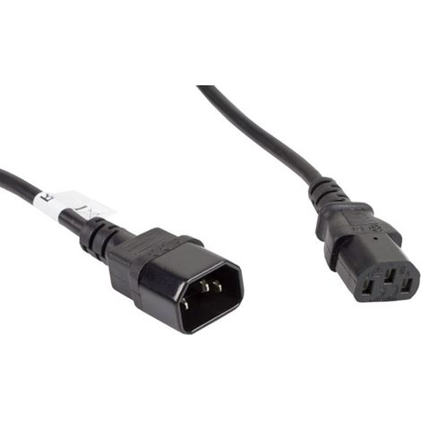 Cable CA-C13E-11CC-0050-BK (C14/IEC C14/IEC 320 C14 M - C13 F 5m black color) - Cable - 5 m (1/5)