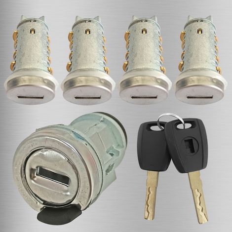 Suitable for Fiat car locks, Fiat short ignition locks, short door lock cylinders, and two key accessories. (1/4)
