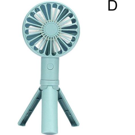 Ventilateur facial portable bleu,mini et personnel,à 3 vitesses,rechargeable et pliable (1/5)