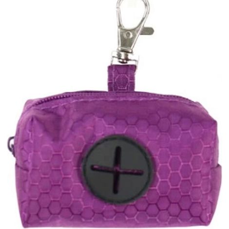Dispenser porta sacchetti igienici Compact viola con zip per cani