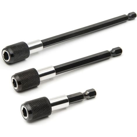 EASYCOMFORT Lot de 3 Porte-Embout de Tournevis Magnétique à Tige Hexagonale 1/4"" Barre d'Extension Adaptateur Tige Hex 60/100/150 mm Support de Forets à Changement Rapide pour Tournevis Perceuse Élec (1/5)