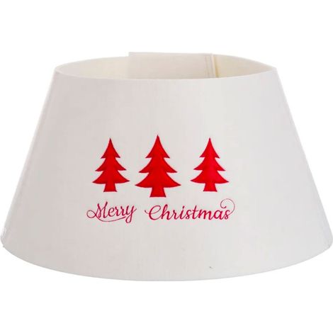 Couvre-pied de sapin de Noël en feutre blanc 57x57x28cm (1/4)
