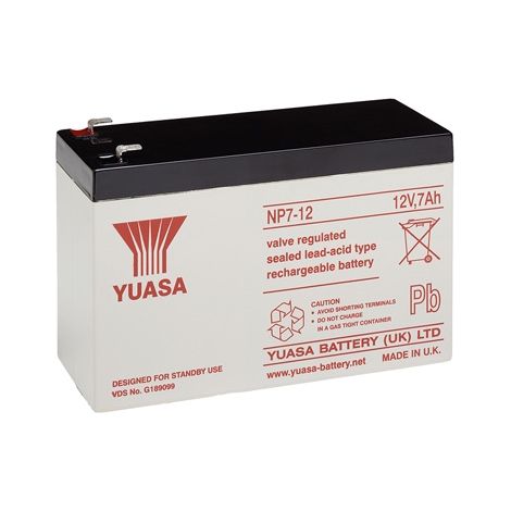 YUASA Batteria tampone di ricambio piombo-Acido per UPS 12 V 7 Ah