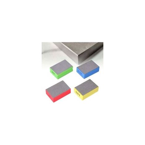4 Stück Diamant-Handpolierpads, manuelle Schleifblöcke zum Schneiden und Entgraten von Fliesen und Stein, Körnung 60, 100, 200, 400 - Crezuo (1/4)