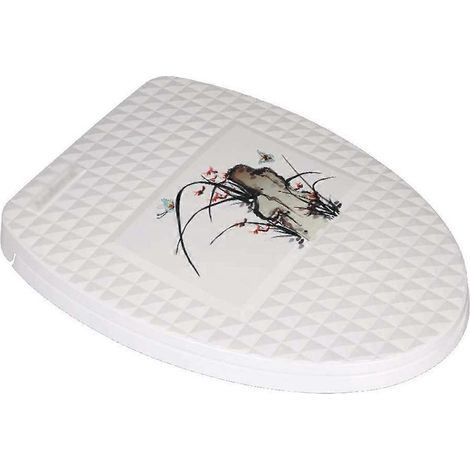 Abattant de toilette universel en forme de U, couvercle épais en PP, design ergonomique, installation facile, 36,5 cm (1/5)