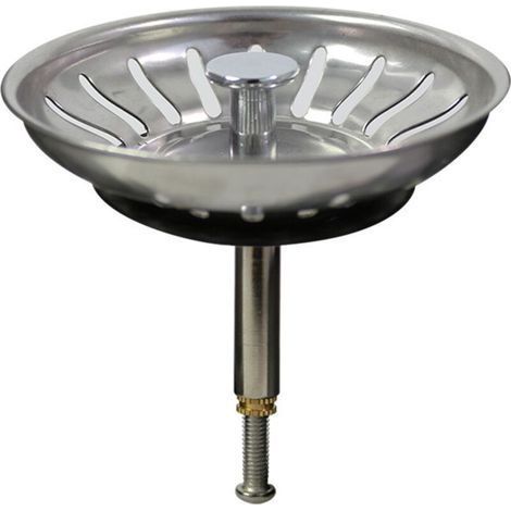 Bouchon Evier Cuisine Inox - Filtre Evier Cuisine Universel Bonde Evier avec Grille Evier Cuisine Antiblocage, Panier pour Evier Inox Vidange Rapide