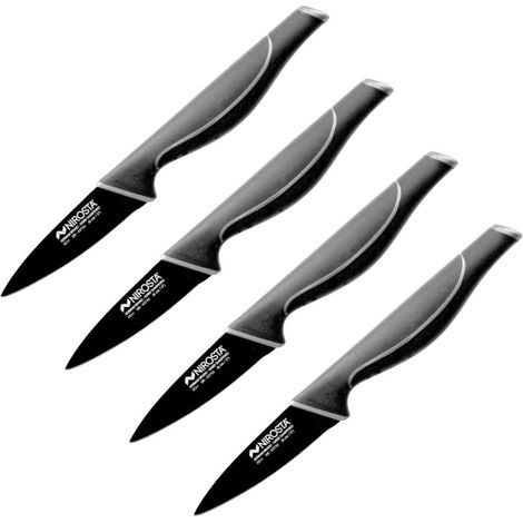 Ensemble de 4 Couteaux à légumes 20 cm Nirosta Black Edition (1/3)