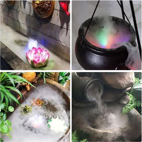 2X Brumisateur à Ultrasons USB 4 LED avec Protection Anti-Éclaboussures, Fontaine D'Intérieur, Brumisateur Portable pour Reptiles, Humidificateur (1/5)