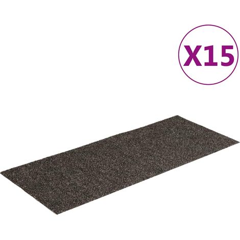 Maison Exclusive - Tappetini per scale autoadesivi 15 pz 60x25 cm antracite rettangolari