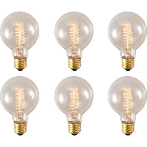 Pack 40W Edison Incandescent Bulbs Medium Base E27 Dimmable Bathroom Light Bulbs (1/5)