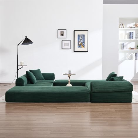 Sofá familiar acogedor con espacio de almacenamiento y función modular – empaquetado al vacío para un montaje sin esfuerzo, módulos combinables libremente y apto para mascotas. Perfecto para momentos (1/5)