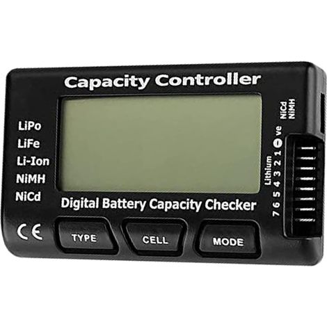 Testeur numérique de capacité de batterie, testeur de tension avec écran LCD, pour batteries Li-ion, NiMH, NiCd, RC, LiPo, LiFe (1/5)