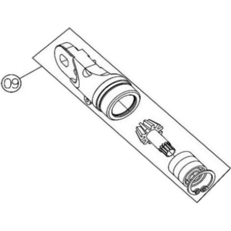 Kit assemblato pignone conico supporto lama fino a matr. PG3520 forbice PV280