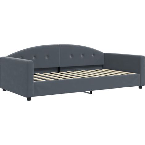 Maison Exclusive - Letto da Giorno Grigio Scuro 100x200 cm in Velluto (1/5)
