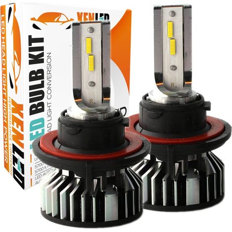 Kit AMPOULES H13 bi-LED Ventilées FF2 - 5000/6000Lms - 6000°K - Taille Mini (1/5)