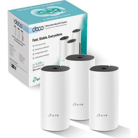 TP-Link Deco M4(3-pack) Bi-bande (2,4 GHz / 5 GHz) Wi-Fi 5 (802.11ac) Blanc 2 Interne