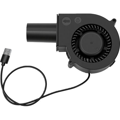 Souffleur USB Portable 4000 tr/min – Ventilateur Centrifuge 65 CFM – Faible Bruit 35 dBA – Pour Camping, BBQ, Réchaud à Bois & Activités de Plein Air – Alimentation USB (1/5)