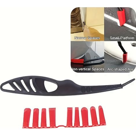 Ensemble d'outils de calfeutrage multifonction 9-en-1 avec 9 tailles de grattoirs - Kit manuel en plastique pour finition et bordures, aucune alimentation électrique nécessaire (1/5)