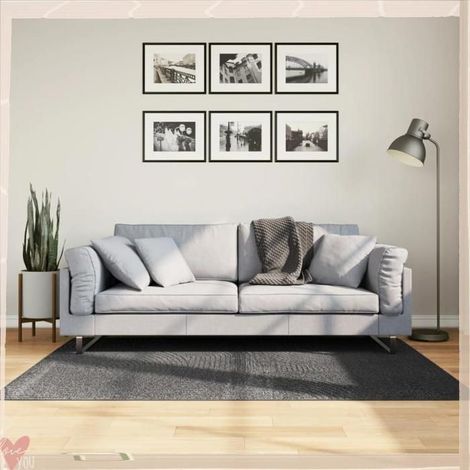 Tapis - VINGVO - IZA - 120x170 cm - Anthracite - Antidérapant (1/5)