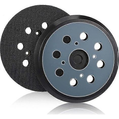 Lot de 2 plateaux de ponçage orbitaux de rechange de 125 mm pour ponceuses à 4 vis. 8 trous d'aspiration. compatibilité universelle (1/5)