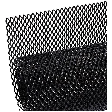 120×40cm Noir grille de course, Taille du trou de Losange de 6×12mm, grille en aluminium, universels grille de radiateur de voiture (1/5)