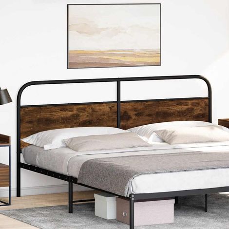 Tête de lit,Panneau décoratif chêne fumé 180 cm acier et bois d'ingénierie CFW4893134 (1/5)