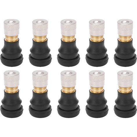 Valves à vide pour scooter électrique AMONIDA, 10 pièces de 0,8 pouce, valves à gaz pour roues de scooter électrique, valves à vide robustes sans chambre à air, étanches, pour scooters Xiaomi et M365 (1/5)