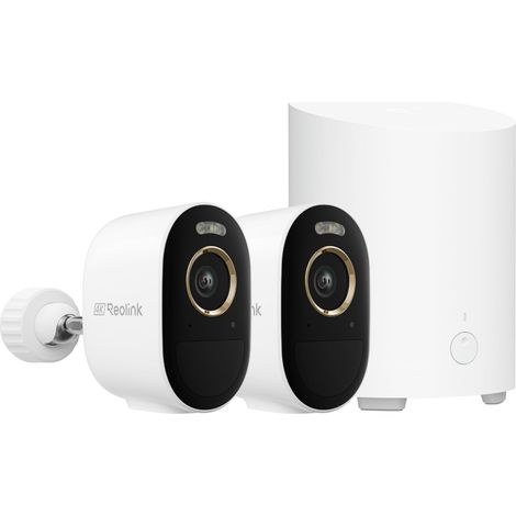 4K Kit Camera Exterieur Solaire, Détection IA, Home Hub Mini  2 Caméras Argus 3 Ultra, Vision Nocturne Couleur, Stockage Local sans Abonnement, Jusqu'à 1 To, Wi-Fi 2.4/5GHz (1/5)