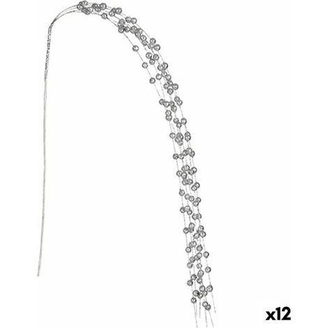 Zweig Krist+ Silberfarben Bälle 140 cm (12 Stück) (1/3)