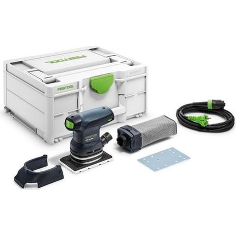 Festool – Ponceuse vibrante 250W – Vitesse variable 6000-12000 tr/min – Pour ponçage bois naturel et laques – Sac récupérateur de poussière Longlife