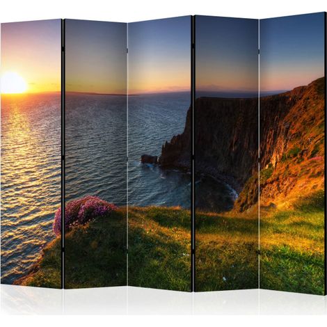 Paravent 5 Volets "Sunset : Cliffs of Moher, Ireland" 172x225cm (1/2)