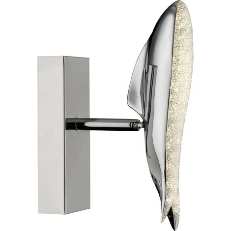 LED Kristall Wandlampe, Wal-Design, Chrom, H 23,5 cm PRESTON