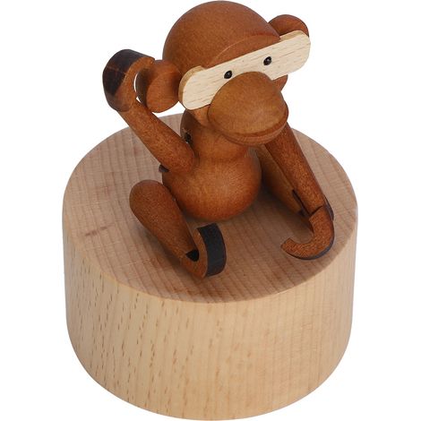 Spieluhren aus Holz mit Tiermotiven, Kindergeburtstags- und Weihnachtsgeschenke, Accessoires, Gibbon (1/5)