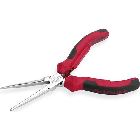 Mini-Zange, halbrunde Spitzen, mit Schnitt, CrV (125 mm)  DOGHER 229-125