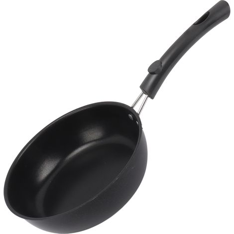 Poêle à frire professionnelle antiadhésive, résistante aux taches et à la fumée légère, en acier inoxydable, idéale pour la maison et les restaurants (20 cm / 7,9 po). (1/5)
