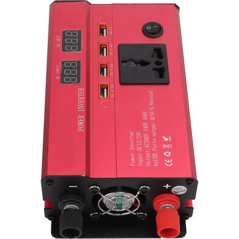 Convertisseur 420W 12V/24V vers 220V 50Hz Onduleur Voiture Sinus Modifié 4 Ports USB Prise Allume-Cigare (1/5)