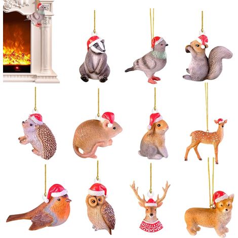 Décoration de Noël à suspendre – Motif animal et inscription « 2026 » (modèle plat) (1/5)