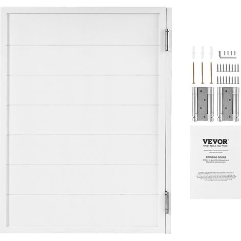 VEVOR Porte Battante, 805x28x1060 mm, Porte Saloon Simple en Bois de Pin avec Charnieres, Quincaillerie, Facile a Installer, pour Interieur, Couloir de Maison, Cuisine, Bar, Cafe, Entree de Pub, Blanc