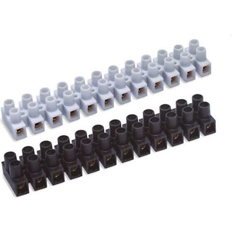 Regleta 25mm Negra 10 Unidades x 12 Conexiones DUOLEC