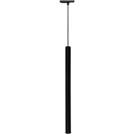 Faretto led a sospensione 3w cilindro 60cm per binario track monofase lampada proiettore nero bianco Nero
