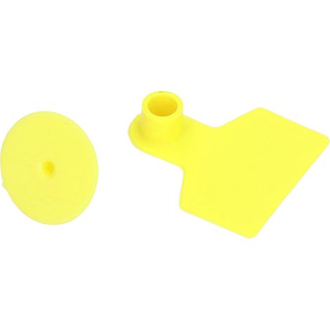 100 Sachets Boucles d'Oreille Bétail Jaune Plastique Résistant Facile d'Utilisation Étiquettes Vierges Vaches Moutons Porcs Ferme (1/5)