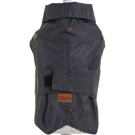 Manteau 65 cm: Manteau pour chien gris MONTRÉAL imperméable avec doublure polaire amovible