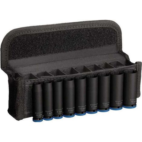 Bosch Impact PRO Set 9 Dados Negro 6-14 mm