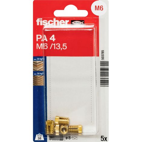 Fischer 503785 PA 4 M6/13,5 K NV Messingdübel 13 mm 1 Set (1/5)