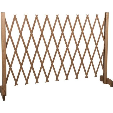 Barrière de protection extensible en bois - hauteur 0,90M, largeur maxi 1,17M (1/5)