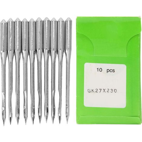 10 aiguilles machine à coudre universelles standard en acier robuste assorties, lot pour série GK27 GK27x230 (1/5)