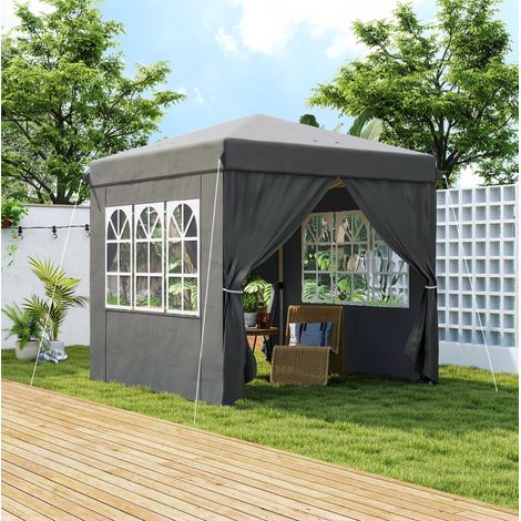 tonnelle jardin pavillon pliable 250x250 réglable HAVRYA (1/4)